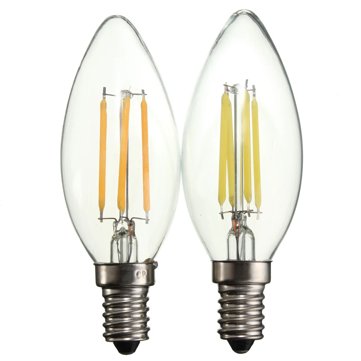 

Smuxi LED Filament Candle Light Bulb E14 220V 4W Edison Bulb Retro Antique Vintage Style Cold White Warm White Lamp