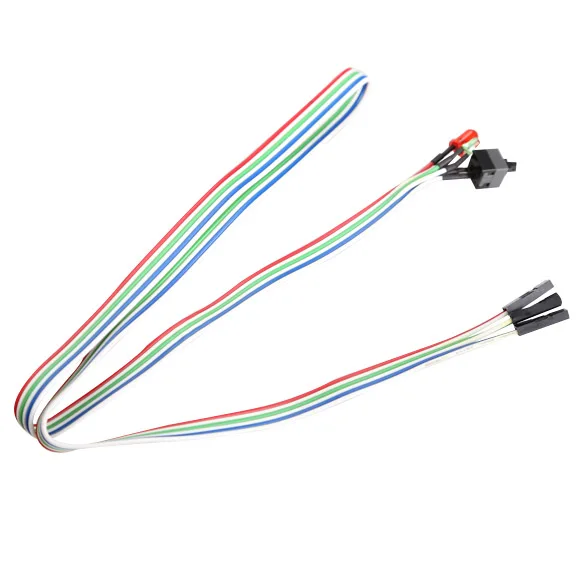 

New PC Desktop Case ATX Power on Reset Switch Cable with HDD LED Light