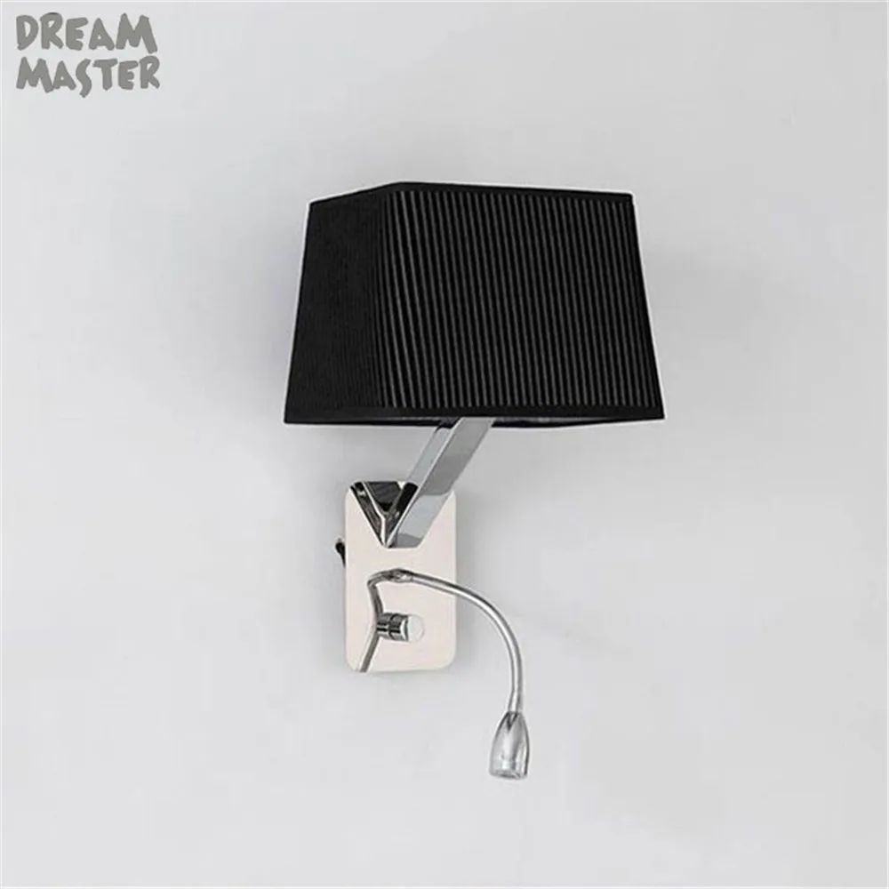 

Fabric shade Wall lights Modern Creative Bedroom Beside Wall Light Indoor Living Room Dining Room Corridor wall Lighting
