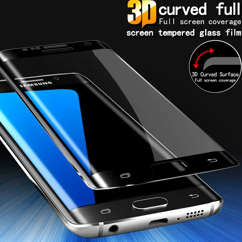 Защитное стекло 3 d для Samsung Galaxy S7 Edge S6 S 6 plus круглая Защитная пленка с изогнутым