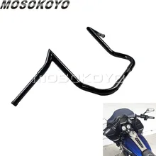 Глянцевый черный 1" Rise 37" Wide 3" Batwing обтекатель Руль Кафе Racer ручка бар для Harley Touring Road King Bagger 1982