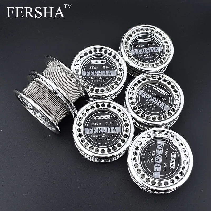 

FERSHA Hot 5m/roll NEW Clapton Wire for RDA RBA Rebuildable Atomizer Heating Wires Coil Alien Clapton Heating Wire NI80