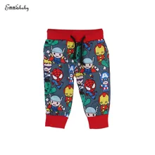 Г., повседневные хлопковые длинные штаны для новорожденных мальчиков, с героями мультфильмов, с завязками осенняя одежда для малышей от 0 до 18 месяцев