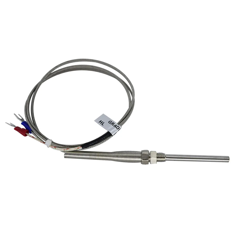 

Stainless Steel 5x50mm 5x100mm 5x150mm 5x200mm Probe Temperature Sensor K Type Thermocouple 1/2/3/4/5M Cable for PID Controller