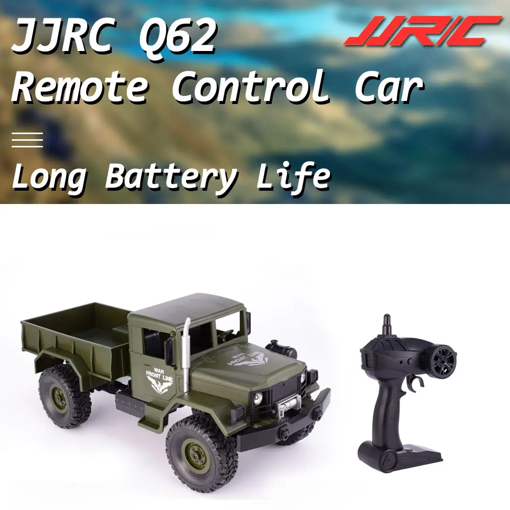 JJRC Q62 1:16 2 4G 4WD внедорожный военный багажник гусеничный пульт дистанционного