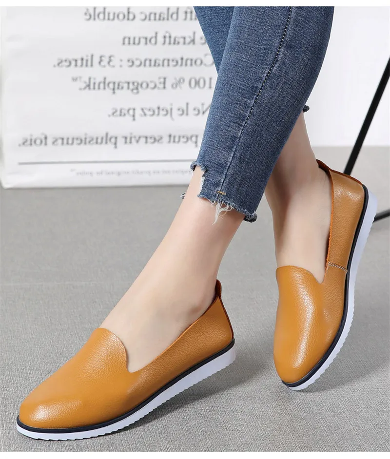 Women's Ballet Genuine Leather Flats Shoes