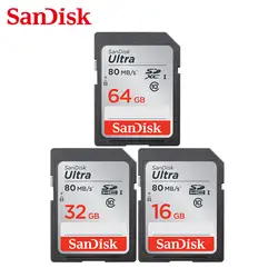 Sandisk sd-карта 16 ГБ 32 ГБ Гб 64 ГБ карта памяти Реальная емкость sd-карта памяти Ультра для камеры feeshipping