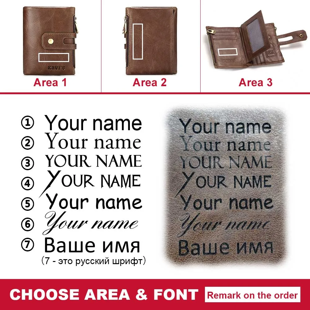 KAVIS Free Engraving Name Genuine Leather Wallet Men PORTFOLIO Gift Male Cudan Portomonee Perse Coin Purse Pocket Money Bag KAVIS Free Engraving Name Genuine Leather Wallet Men PORTFOLIO Gift Male Cudan Portomonee Perse Coin Purse Pocket Money Bag