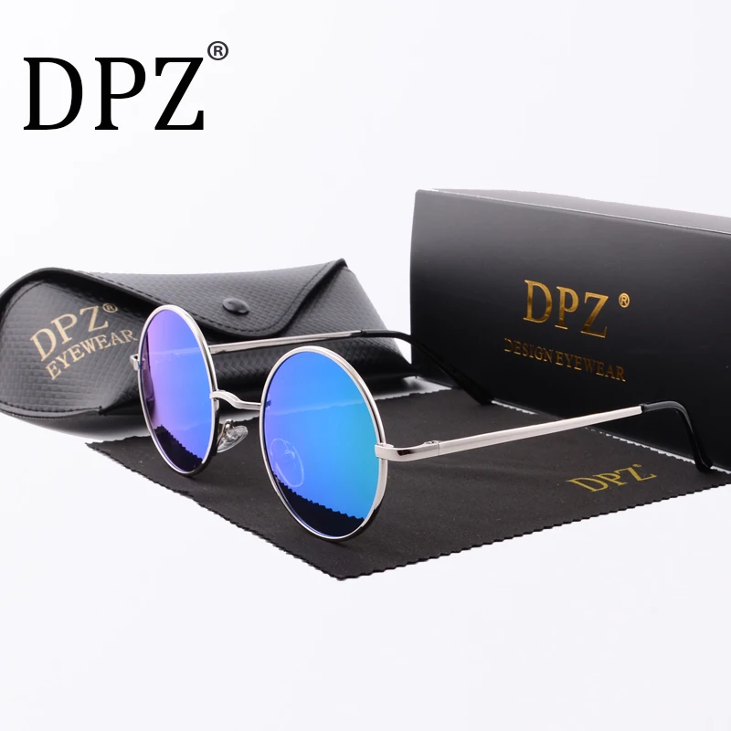 

2018 Steampunk Round Sunglasses Men Women Anti-UV Polarized Metal Frame hot rayeds Retro Sun Glasses Mirror gafas de sol