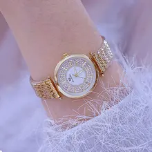 Moda 2018 novo relógio de ouro das senhoras das senhoras relógio de quartzo de alta qualidade pequenas relógios femininos topo da marca de luxo vestido relógios bs