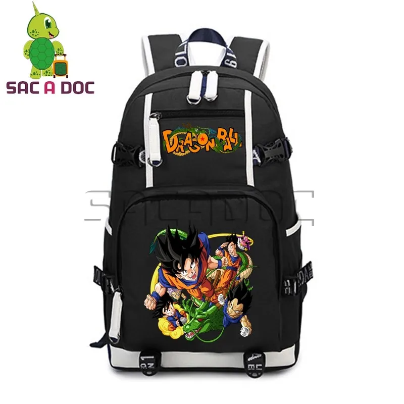 

Women Men Backpack Anime Dragon Ball Super Saiyan Goku Vegeta School Backpacks for Teenagers Laptop Backpack Canvas Travel Bags