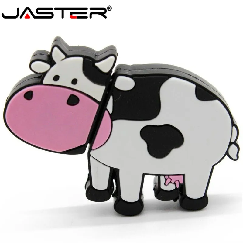 JASTER милый USB флеш-накопитель, Мини карта памяти из молочной коровы, USB флеш-накопитель, 4 ГБ, 8 ГБ, 16 ГБ, 32 ГБ, 64 ГБ, флешка, USB 2,0, свадебные подарки