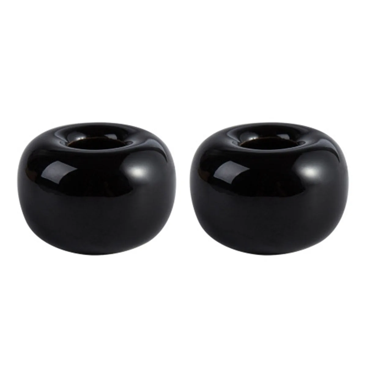 

2pcs Handmade Toothbrush Holder Stand Antiskipping Eco-friendly Toothbrush Holder Stand for Bathroom Vanity Countertops(Black)