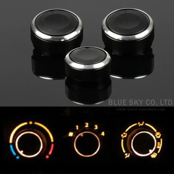 

Car AC knob Air Conditioning heat control Switch knob Aluminum alloy accessories For Chevrolet Aveo Lova Sonic Spark after T50