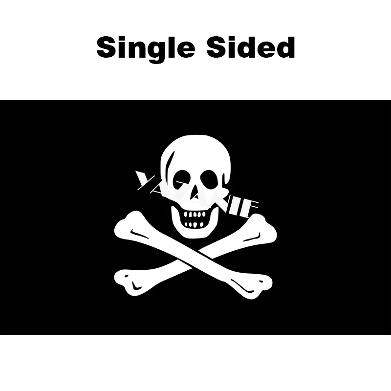 YAZANIE Any Size Custom Pirate Flag Halloween Jolly Roger Skull Flag Polyester Sabres Swords Flags And Banners Home Decoration - Цвет: Single Sided