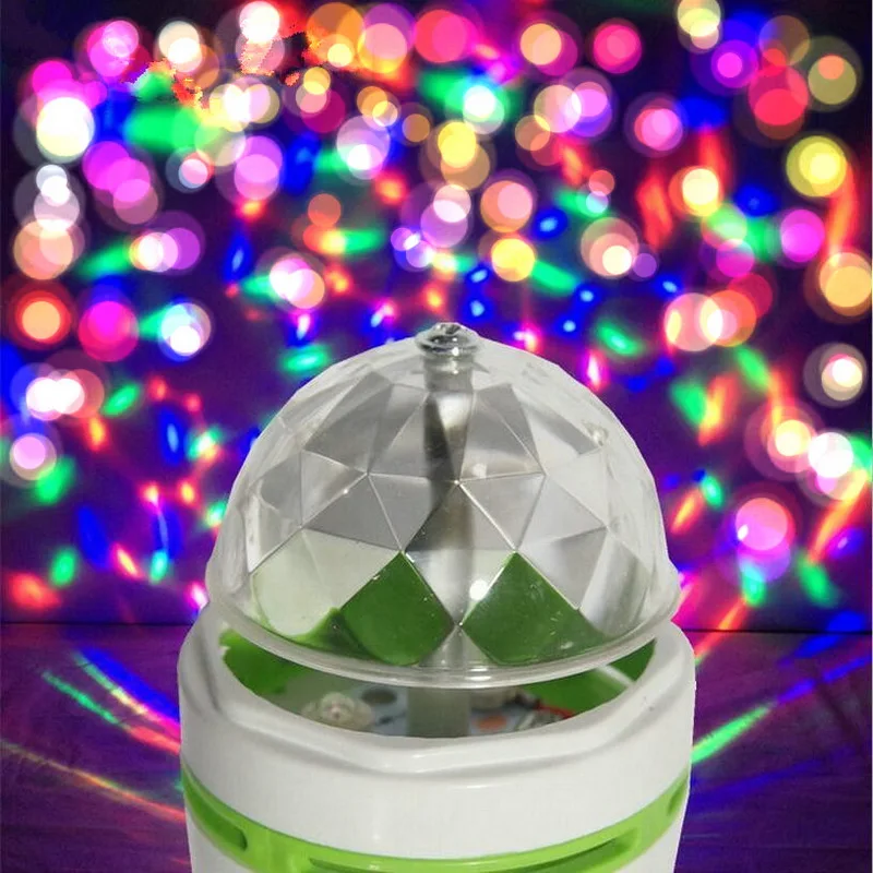 3W E27 вращающийся светодиодный диско-светильник для клубного паба, дома, вечерние, Ktv, хрустальный магический шар, сценический светильник, AC 85-265V
