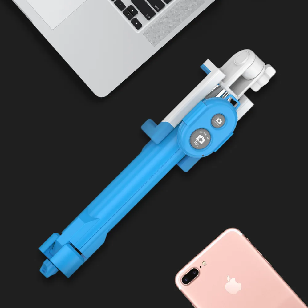FLOVEME селфи-Палка с Bluetooth, селфи-палки, штатив для samsung Galaxy S8, Xiaomi, штатив, селфи-Палка для iPhone 6, 7 - Цвет: Синий
