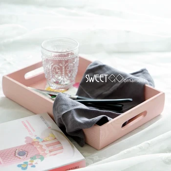 

Wood Macarons tray pink purple blue handmade rectangle cake tools for party decoration perfume/ makeup/jewelry storage box