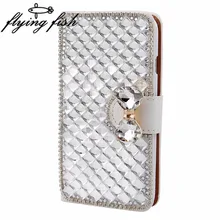For Huawei Y5 II/Huawei Y6 Elite/Y6 2 compact Case Luxury Bling Crystal Rhinestone Diamond Flip Leather Case Cover for Y5 2