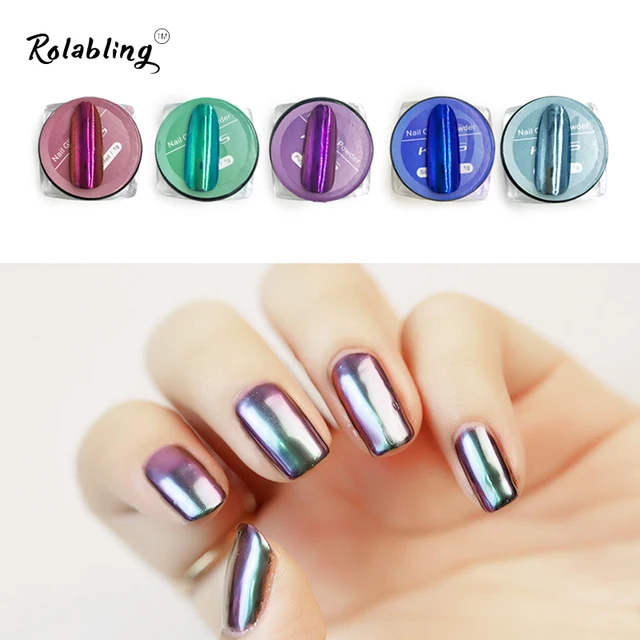 New Arrival 5pots Set Beauty Metal Colors Mirror Glitter Nail Powder New Arrival 5pots Set Beauty Metal Colors Mirror Glitter Nail Powder Shiny Dust Diy