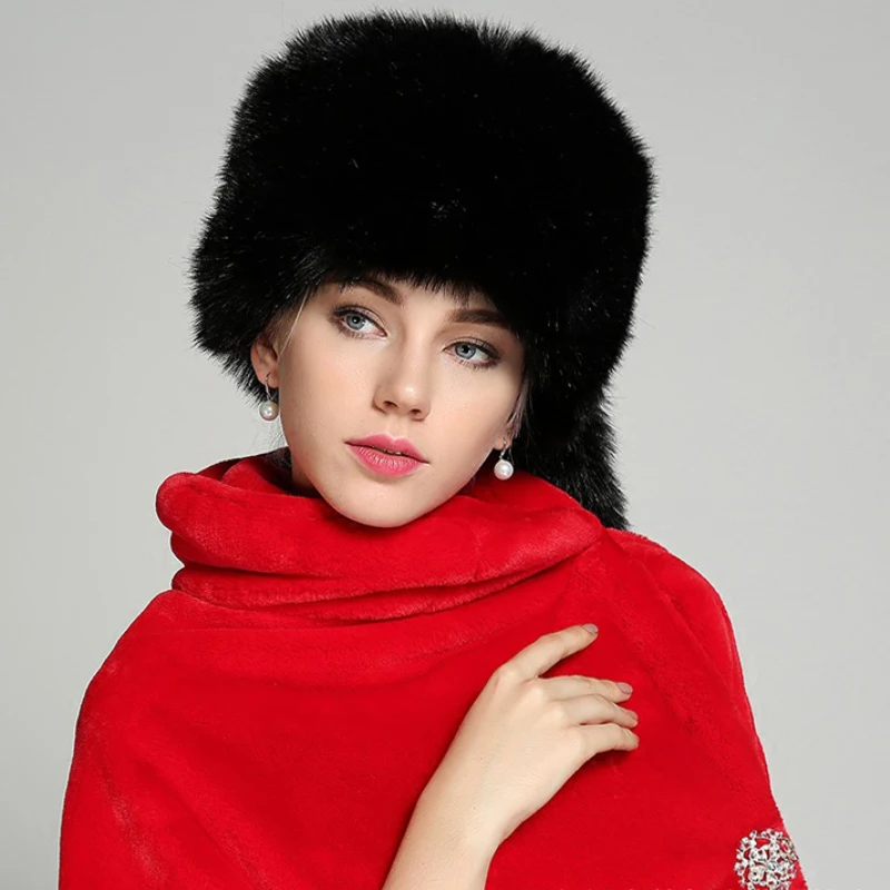 faux fur hat with ears