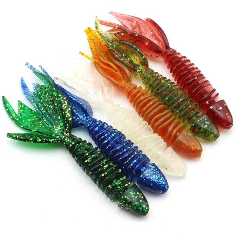 

NEW 6 pcs 10cm 8g 6 colors soft bait sea fishing tackle wobbler jigging fishing lure silicone bait soft worm shrimp silicone