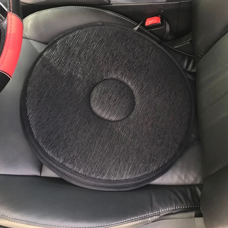 

2019 New 2pcs non-slip Car Seat Revolving Rotating Cushion Swivel Foam Mobility Aid seat cushion in chair Tie On Pad Dark brown
