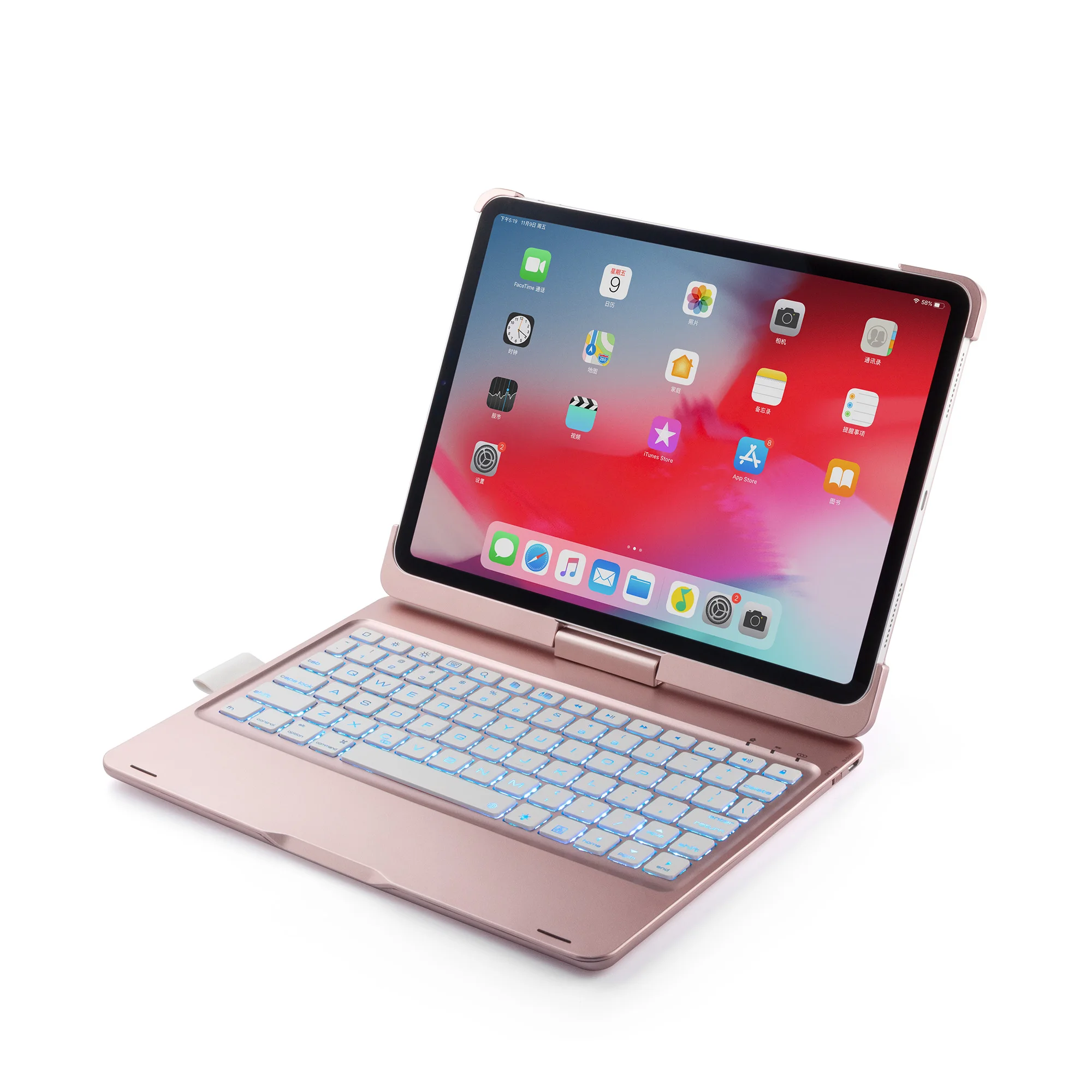 Чехол для iPad 10 2 2020 8 го поколения цветная подсветсветильник Беспроводная Bluetooth