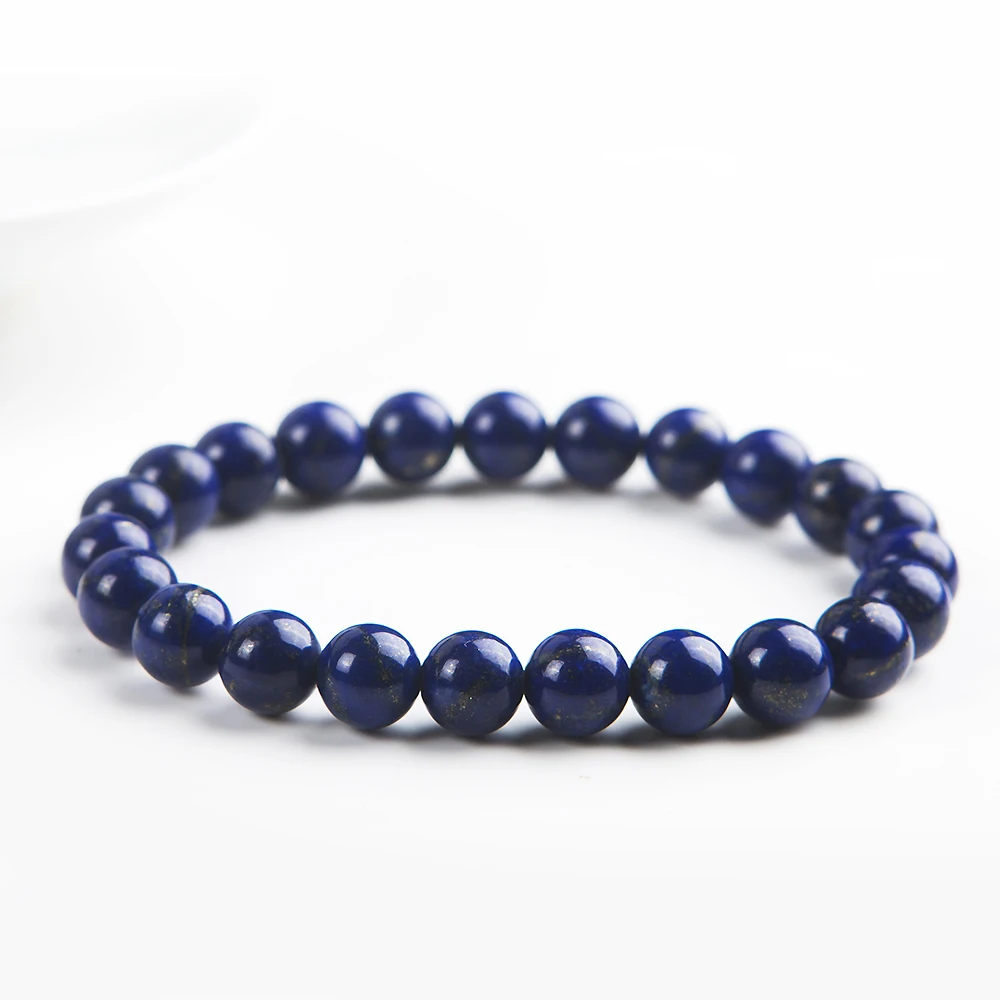 

12mm Natural Blue Lapis Lazuli Bracelet For Women Men Luck Healing Gift Crystal Gemstone Round Beads Strands Jewelry AAAAA