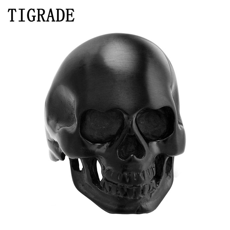 

Fashion Men's Stainless Steel Black Tone Cool Skull Head Ring New Jewelry