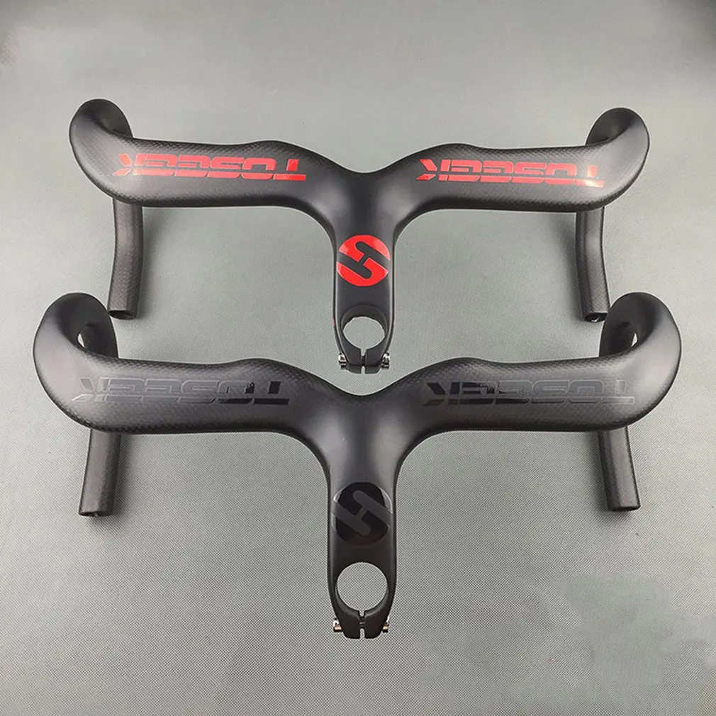 

TOSEEK Full Carbon Fiber Road Bike Bends The Handlebars Inside The Line Bright Cursor Integrated Bending