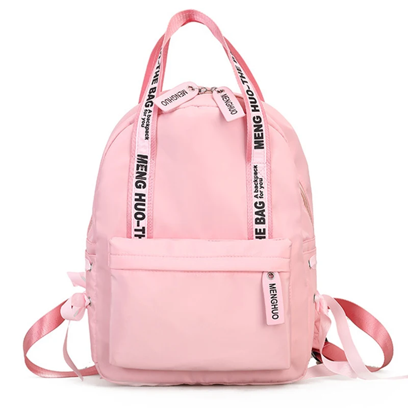 

Women Backpack Female Shoulder Bag Nylon Pink Printing Travel Bolsas School Backpacks For Teenage Girls New Casual Sac A Dos