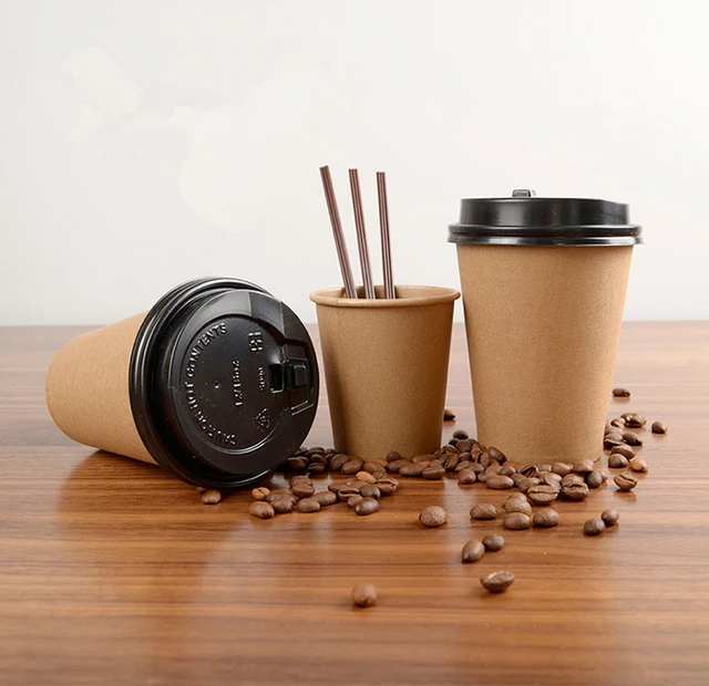 Disposable Recyclable Paper Cups Eco-Friendly Great for Tea, Coffee, NO LIDS