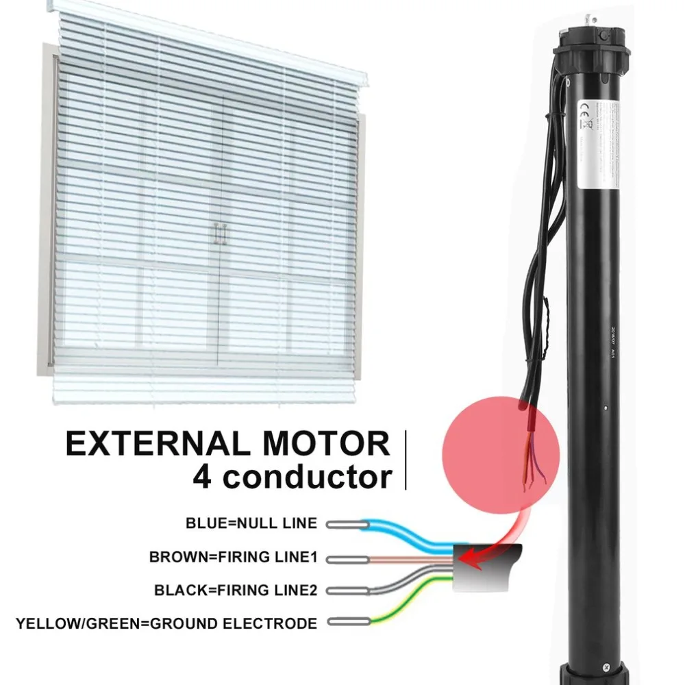 

Household FT45B 10Nm Roller Shutter Motor 60mm Electric Roller Blinds Motor Tubular Automatic Curtains Motor Driver