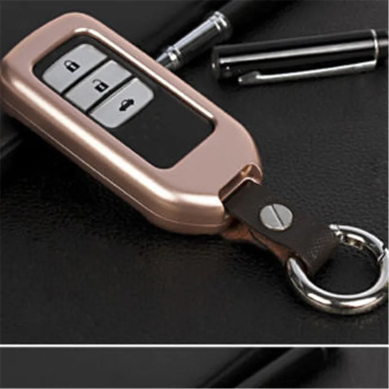 

BBQ@FUKA Flip Smart Car Remote Control Key Case Shell Cover For Honda 2015 2016 2017 Elysion Avancier Car Styling Aluminum Alloy