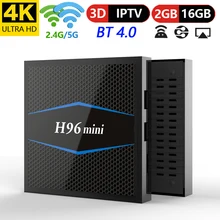 H96 mini Android 7.1 Smart TV BOX Quad core HD2.0 2gb 16gb 4 k * 2 k Amlogic S905W Set-Top Box pk X96 mini Media Player