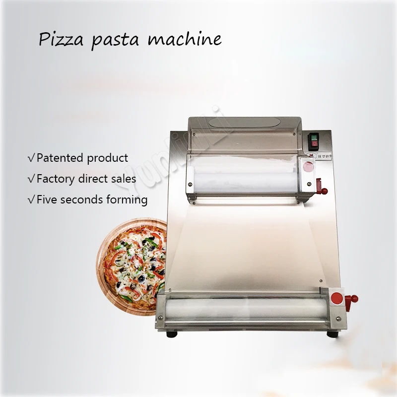 multifunction dough sheeter electric pasta maken noodles press maker doughing roller kneading small dumpling wrapper machine 15 Inch Pizza Press Machine Commercial Stainless Steel Pizza Dough Maker Pizza Dough Forming Machine 370W DR-1V CE