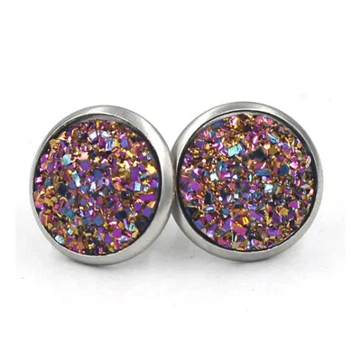 Stainless Steel 12MM Round Cabochon Base Stud Earr...