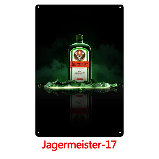 Alkohol Trinken Jägermeister Deer Kopf Poster Klassische Wand Aufkleber  Home Bar Decor Vintage Metall Plaque Whisky Wein Zinn Zeichen - AliExpress  Heim und Garten