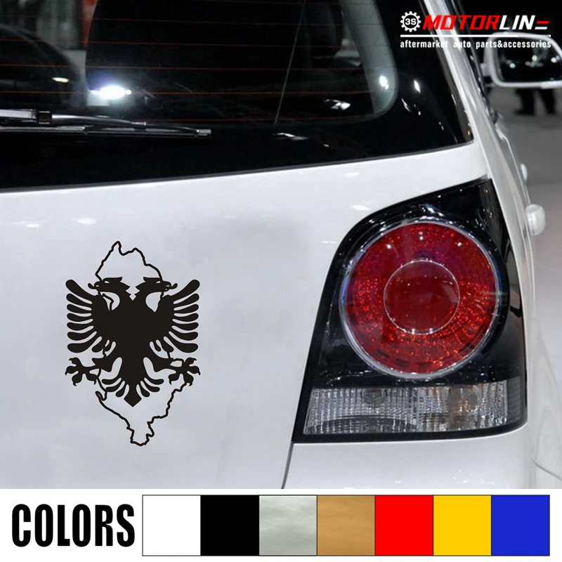 

Albania Eagle Map Outline Decal Sticker Albanian Car Vinyl die cut no bkgrd b