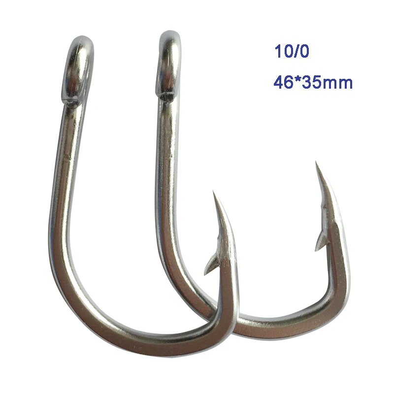 20 штук 10/0 Mustad круглый рыболовный крючок Нержавеющая сталь с зазубринами для