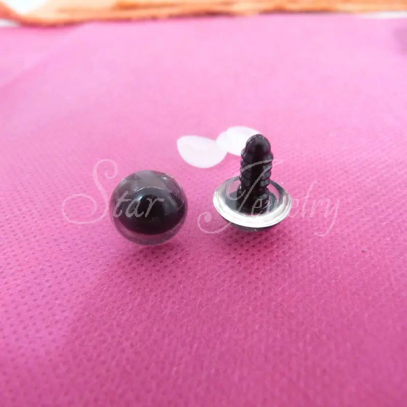 Clear color safety plastic toy cat eyes with white washer for plush doll accessories 10mm 12mm