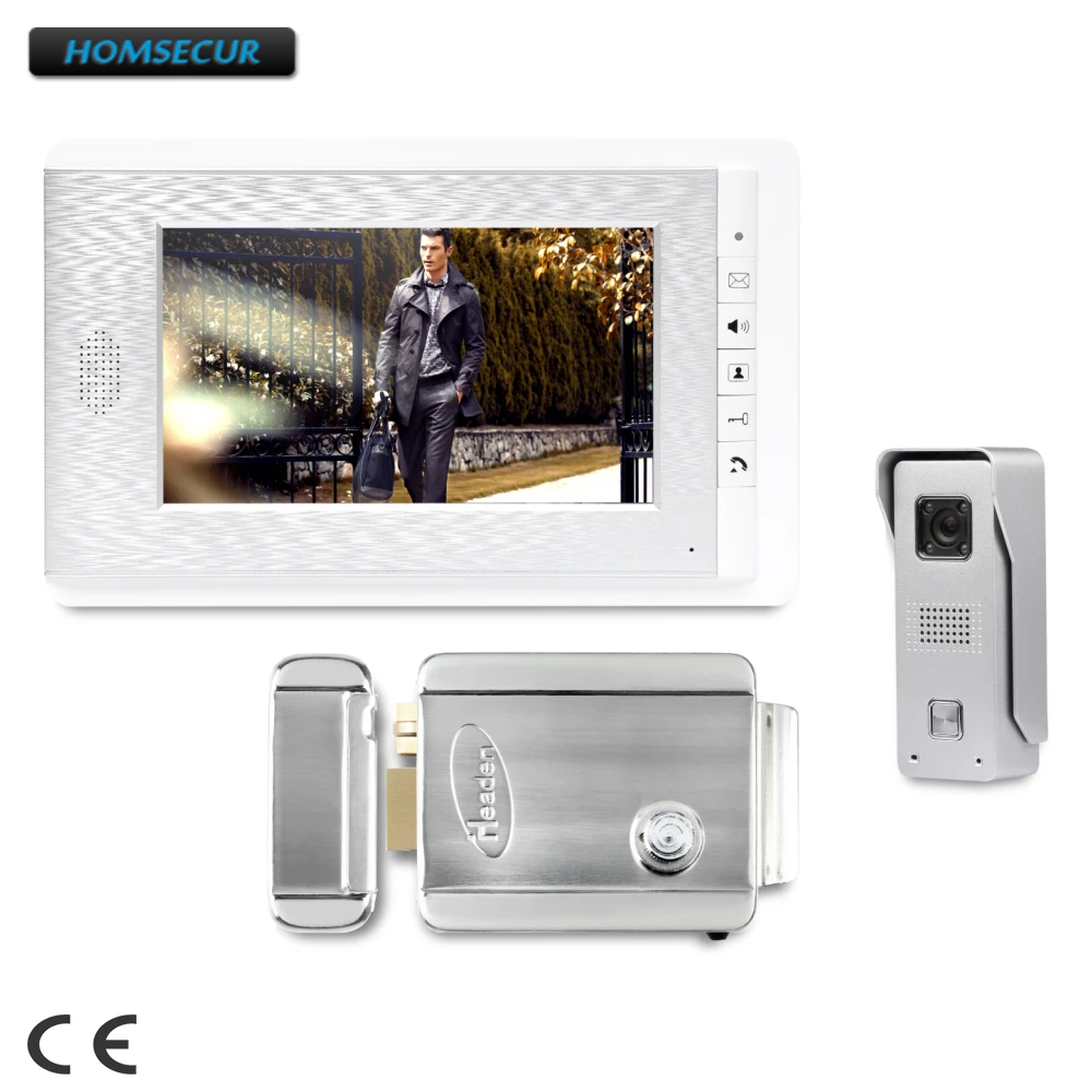 

HOMSECUR 7inch Video Security Door Phone with Mute Mode for Home Security for House/ Flat : XC002+XM708-S