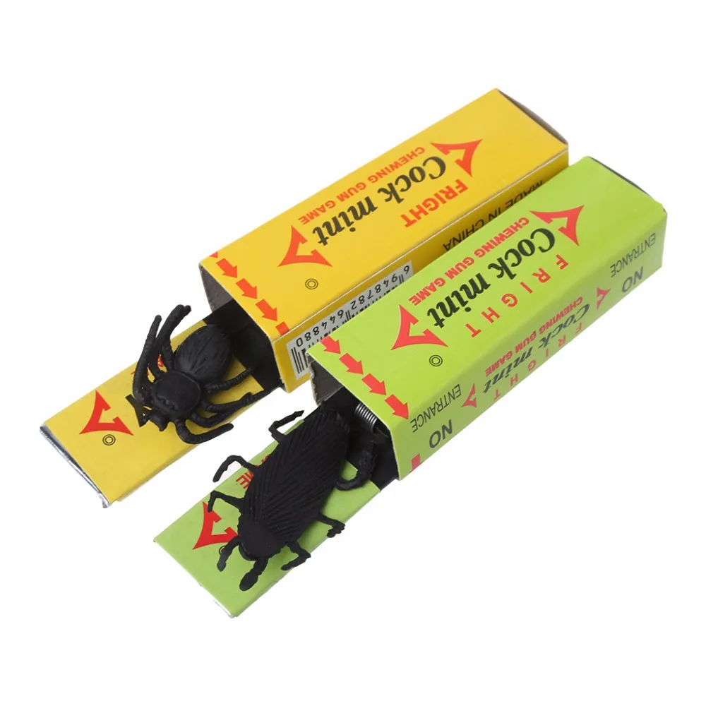 

HBB 2PCS Cockroach Spider Chewing Gum Joke Shock Startle Toys Novel Toy