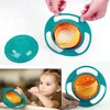 Magia Gyro tazón 360 rotar a prueba de derrames de los niños niño bebé niños formación alimentación tazón No derrame de bebé de los niños la seguridad de ► Foto 3/6