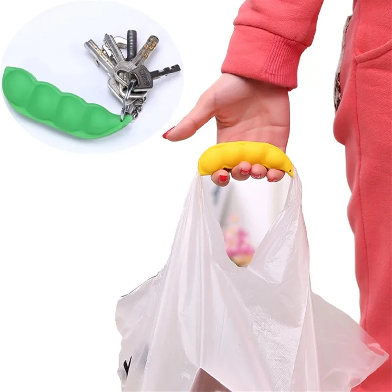 1pc Pea shaped Bag Holder Clip Hanger Silicone Portable Bag Device Bag