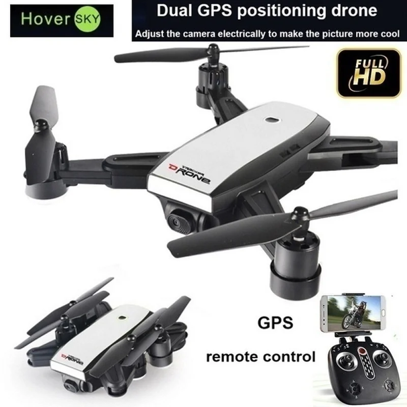 Складной Радиоуправляемый квадрокоптер Дрон X28WF двойной GPS/без GPS 1080P WIFI камера