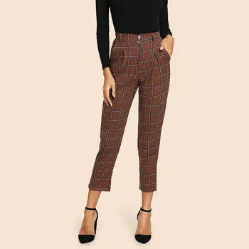 

2019 High Waist Harem Pants Bow Tie Drawstring Sweet Elastic Waist pockets Skinny stringyselvedge style casual pants female 7.5