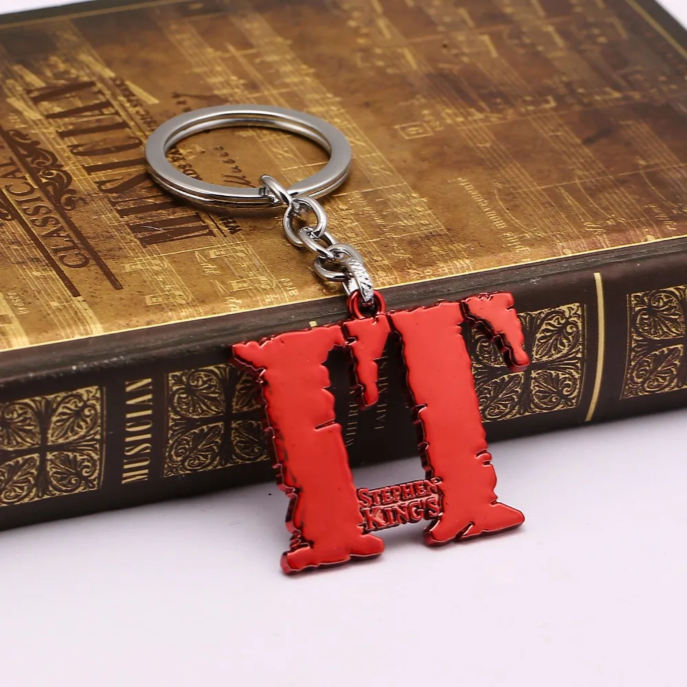 GWTS 12 шт./лот оптовая продажа брелок с фильмами ужасов Stephen King's IT металлический