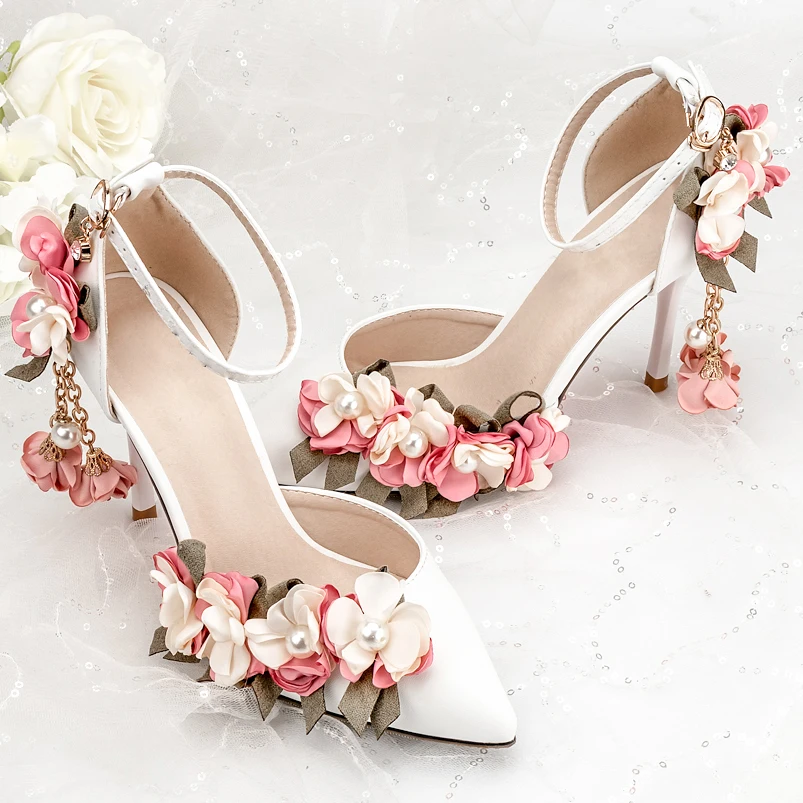 pink sandals for wedding